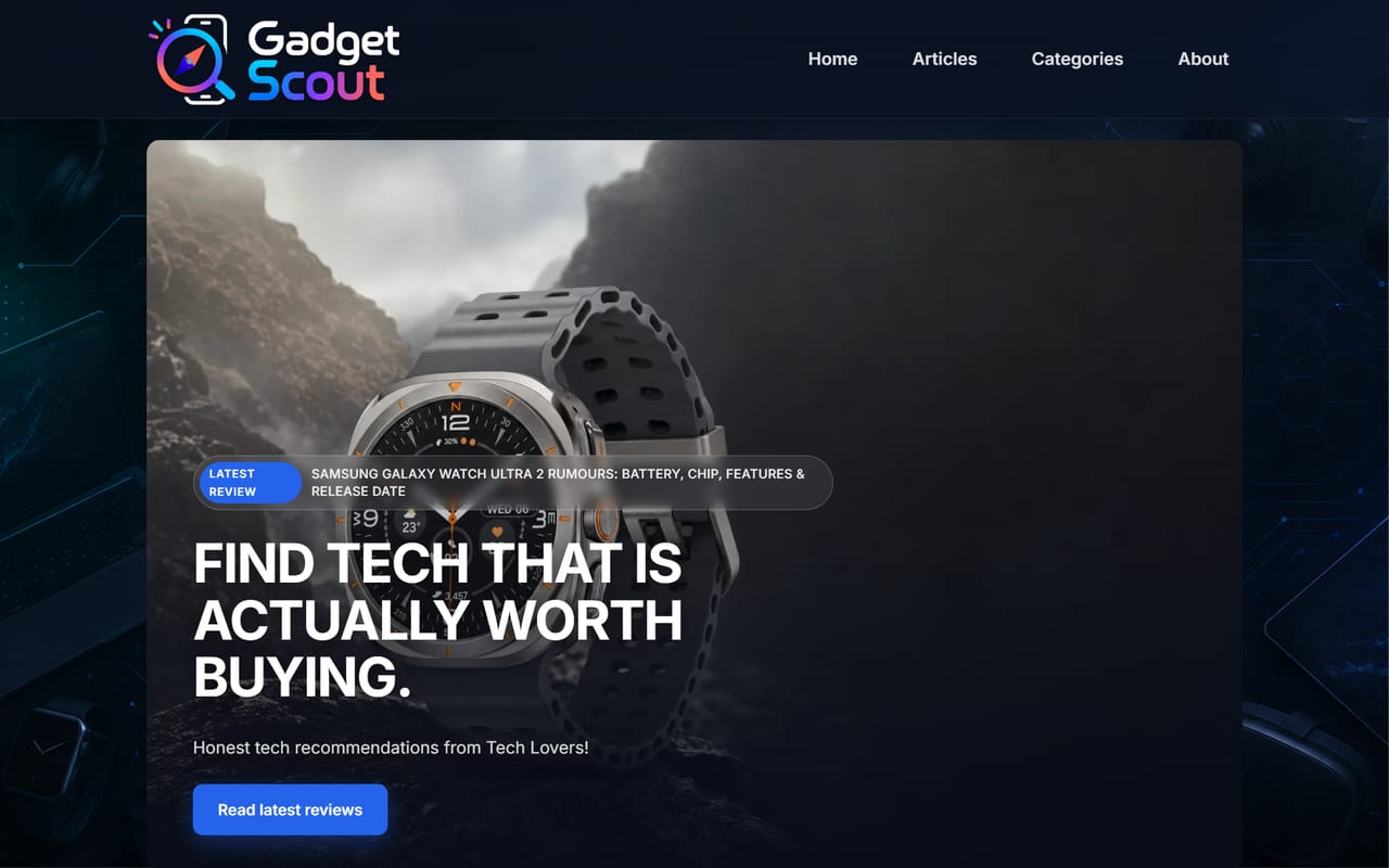 GadgetScout website designed by EverLabs Design